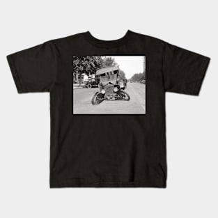 Crashed Ford Model T, 1922. Vintage Photo Kids T-Shirt